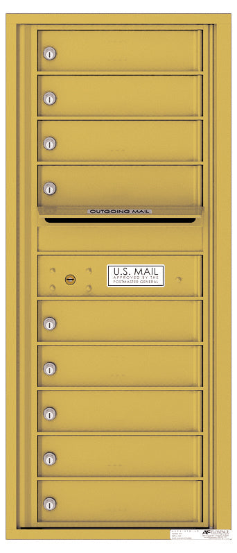 Florence 4C Horizontal Mailbox - 9 Doors - 11 Doors High USPS Access