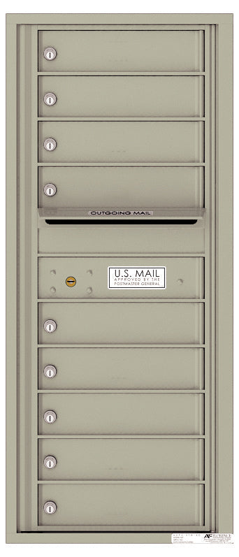 Florence 4C Horizontal Mailbox - 9 Doors - 11 Doors High Private Access