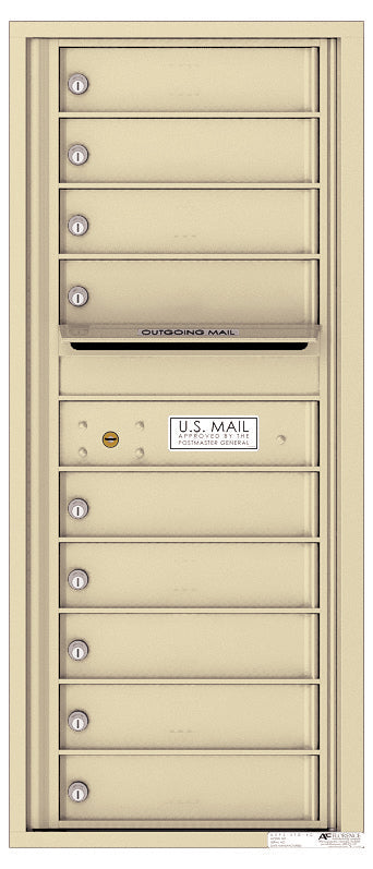 Florence 4C Horizontal Mailbox - 9 Doors - 11 Doors High Private Access