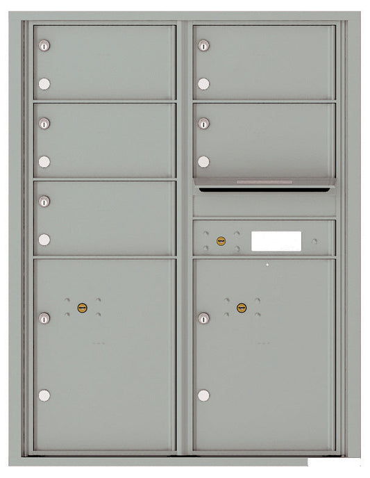 Florence 4C Horizontal Mailbox - 5 Doors, 2 Parcel Lockers - 11 Doors High USPS Access