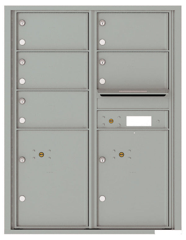 Florence 4C Horizontal Mailbox - 5 Doors, 2 Parcel Lockers - 11 Doors High USPS Access
