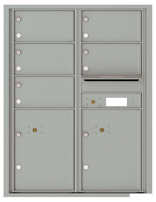 Florence 4C Horizontal Mailbox - 5 Doors, 2 Parcel Lockers - 11 Doors High Private Access