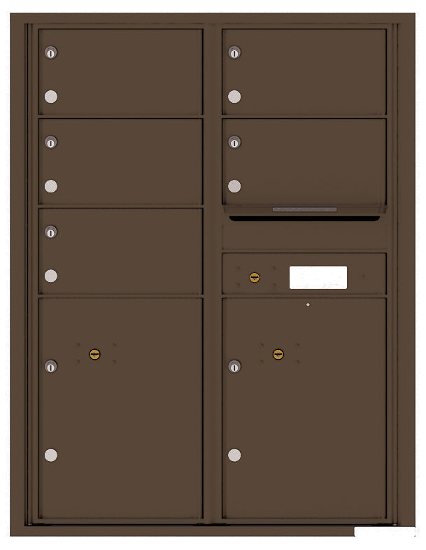 Versatile Front Loading Single Column Commercial Mailbox with 9 Tenant Doors and Outgoing Mail Slot-Antique Bronze (AB)
