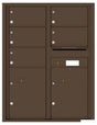 Versatile Front Loading Single Column Commercial Mailbox with 9 Tenant Doors and Outgoing Mail Slot-Antique Bronze (AB)