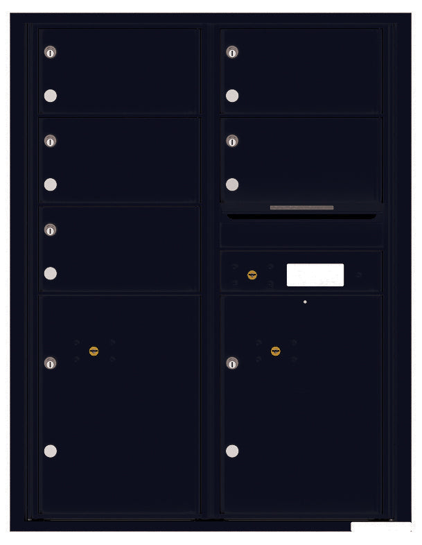 Florence 4C Horizontal Mailbox - 5 Doors, 2 Parcel Lockers - 11 Doors High Private Access