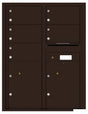 Florence 4C Horizontal Mailbox - 5 Doors, 2 Parcel Lockers - 11 Doors High Private Access
