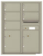 Florence 4C Horizontal Mailbox - 5 Doors, 2 Parcel Lockers - 11 Doors High Private Access