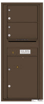 Versatile Front Loading Single Column Mailbox Collection Drop Box with Pull Down Hopper - 4C11S-02-Antique Bronze (AB)
