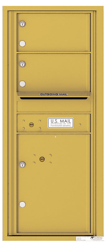 Florence 4C Horizontal Mailbox - 2 Doors, 1 Parcel Locker - 11 Doors High Private Access