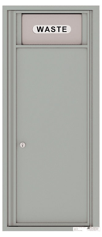 Florence 4C Mailbox Large Trash/Recycling Bin - Front Loading - 12 Doors High - Surface Mounted - Private Access