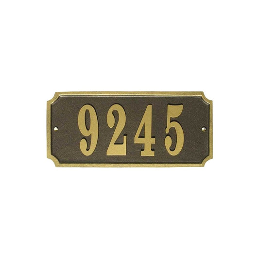 Waterford Quick Ship Cast Aluminum Rectangle Plaque - Bronze with Gold