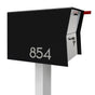 The Retrobox Locking Package Dropbox in JET BLACK - Modern Post Mounted Mailbox