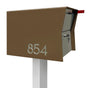 The Retrobox Locking Package Dropbox in COCONUT - Modern Post Mounted Mailbox