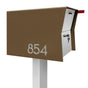 The Retrobox Locking Package Dropbox in COCONUT - Modern Post Mounted Mailbox