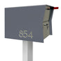 The Retrobox Locking Package Dropbox in GRAY- Modern Post Mounted Mailbox