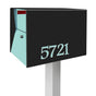 The UpTown Box Locking Package Dropbox in JET BLACK - Modern Post Mounted Mailbox