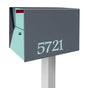 The UpTown Box Locking Package Dropbox DESIGNER GRAY - Modern Post Mounted Mailbox