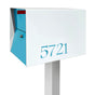 The UpTown Box Locking Package Dropbox in ARCTIC WHITE - Modern Post Mounted Mailbox