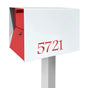 The UpTown Box Locking Package Dropbox in ARCTIC WHITE - Modern Post Mounted Mailbox