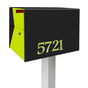 The UpTown Box Locking Package Dropbox in JET BLACK - Modern Post Mounted Mailbox