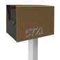 The UpTown Box Locking Package Dropbox in COCONUT - Modern Post Mounted Mailbox