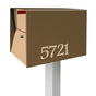 The UpTown Box Locking Package Dropbox in COCONUT - Modern Post Mounted Mailbox