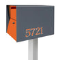 The UpTown Box Locking Package Dropbox DESIGNER GRAY - Modern Post Mounted Mailbox