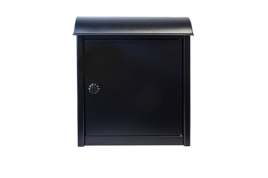 Leece Wall Mounted Mailbox in Black with Combo Lock
