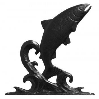 Whitehall 30" Traditional Directions TROUT Weathervane in Black for Roof or Garden