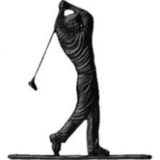 Whitehall 30" Traditional Directions GOLFER Weathervane in Black for Roof or Garden