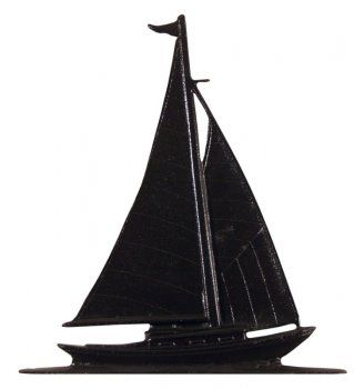 Whitehall 30" Traditional Directions Maritime SAILBOAT Weathervane in Black for Roof or Garden