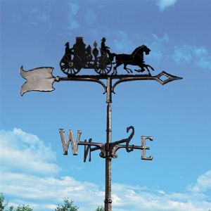 Whitehall 30" Traditional Directions FIRE WAGON Weathervane in Black for Roof or Garden