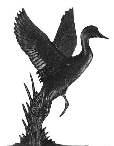 Whitehall 30" Traditional Directiona DUCK Weathervane in Black for Roof or Garden