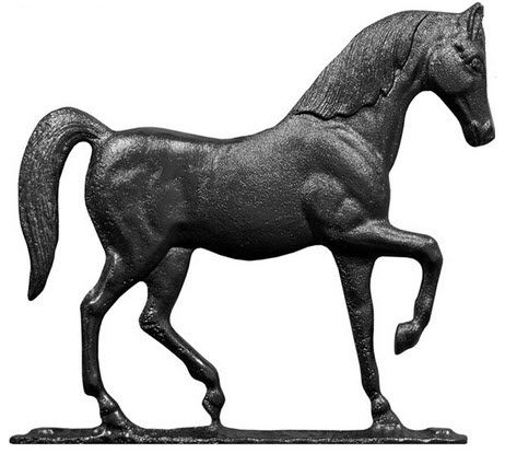 Whitehall 30" Traditional Directions HORSE Weathervane in Black for Roof or Garden