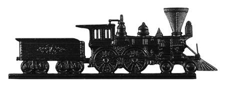 Whitehall 30" Traditional Directions LOCOMOTIVE Weathervane in Black for Roof or Garden