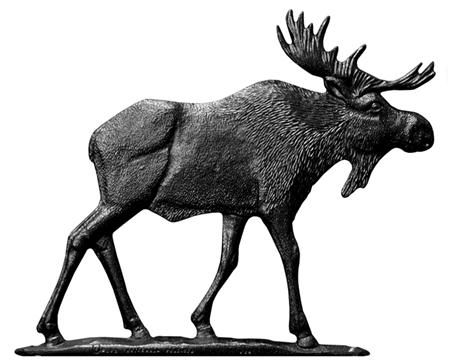 Whitehall 30" Traditional Directions MOOSE Weathervane in Black for Roof or Garden