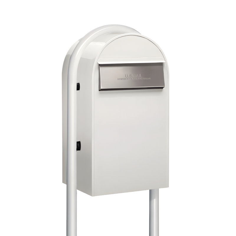 Bobi Grande B Rear Access Mailbox with Round Post Combo - Multiple Color Options