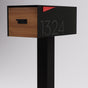 Post & Porch Large Malone Post-Mounted Mailbox with Wood Door