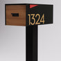 Post & Porch Large Malone Post-Mounted Mailbox with Wood Door