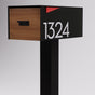 Post & Porch Large Malone Post-Mounted Mailbox with Wood Door