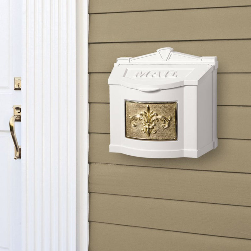 Fleur de Lis Wall Mount Mailbox