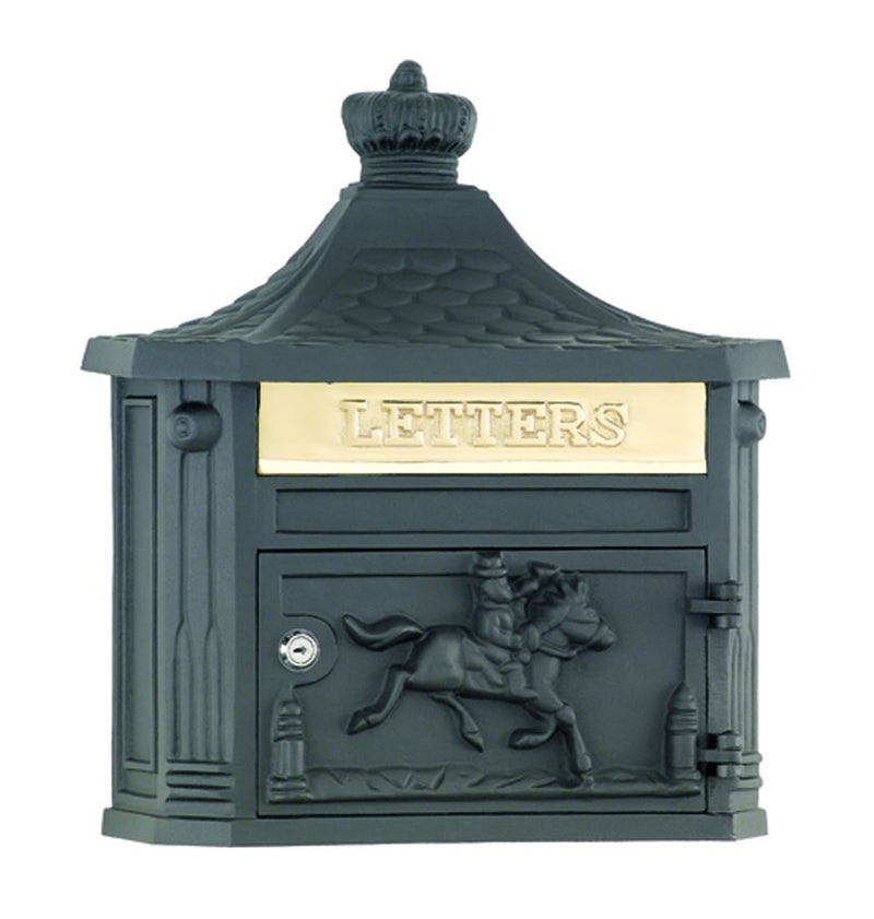 Amco Victorian Wallmount Mailbox in Black