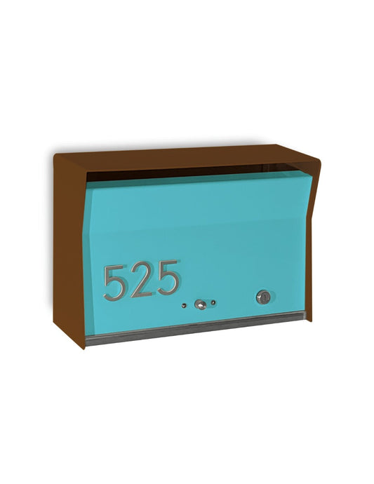 RetroBox Locking Wall Mount Mailbox in Coconut