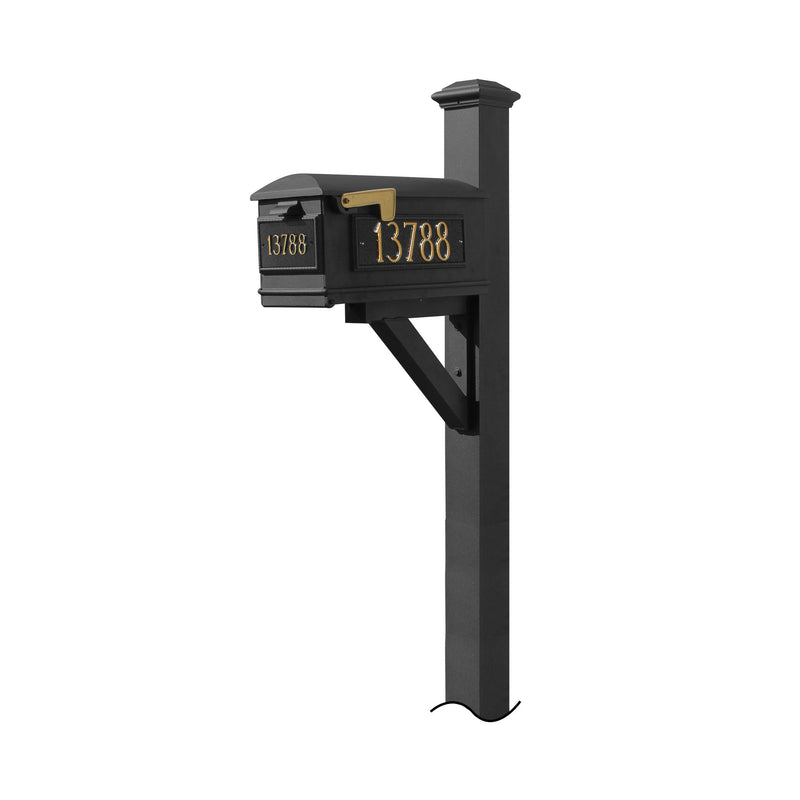 Westhaven System with Lewiston Mailbox, (3 Cast Plates) (No Base) Pyramid Finial
