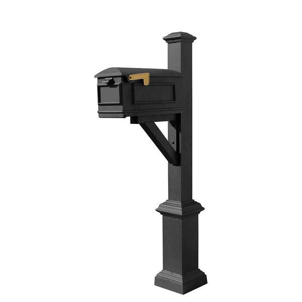 Westhaven System with Lewiston Mailbox, Square Base & Pyramid Finial