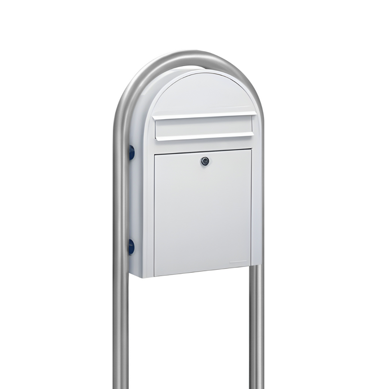 Bobi Classic (S) Slim White Front Access Lockable Mailbox
